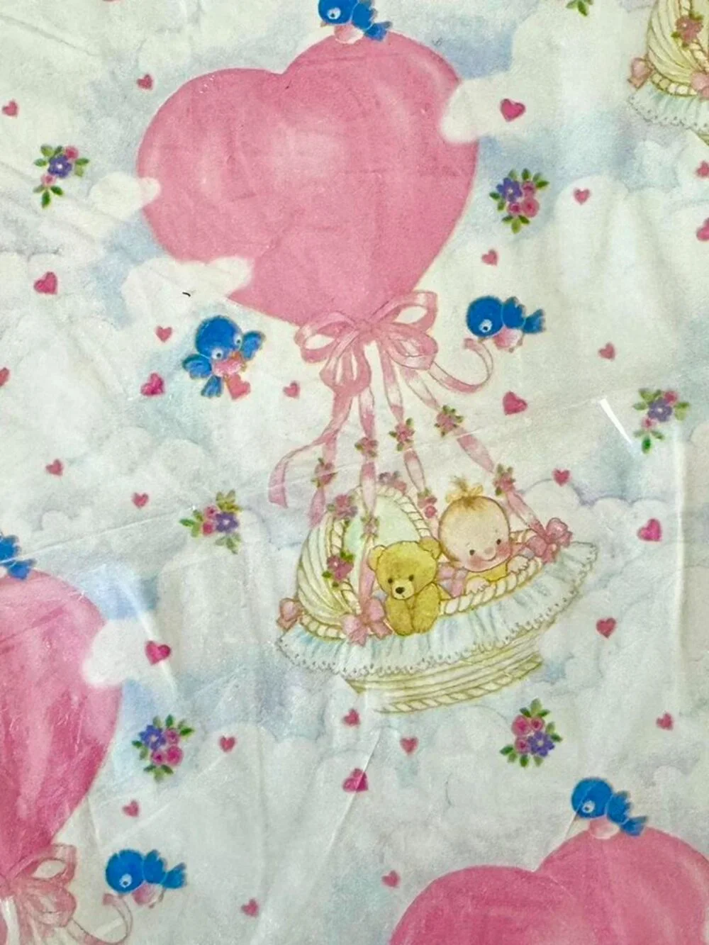 Vintage Baby Shower / New Baby Gift Wrap, Wrapping Paper - Newborn Baby Present